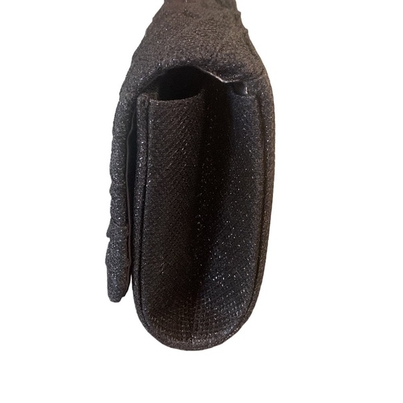 Gunne Sax Jessica‎ McClintock Black Shinmer Evening Formal Cocktail Clutch Purse - Picture 3 of 10